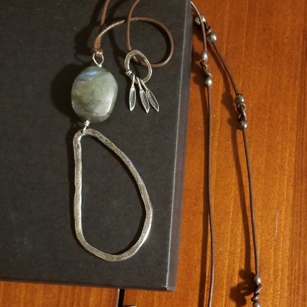 Silpada Sterling Leather Necklace - Picture 1 of 11